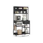 Baker's Rack, Power Strip, Coffee Bar, Fabric Drawer, Hooks, Adjustable Shelves