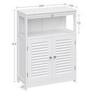 Bathroom storage cabinet - freestanding floor unit - shutter doors - 31.5" wide