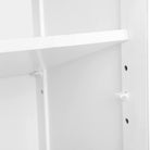 Bathroom storage cabinet - freestanding floor unit - shutter doors - 31.5" wide