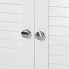 Bathroom storage cabinet - freestanding floor unit - shutter doors - 31.5" wide