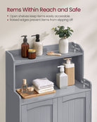 Bathroom Storage Cabinet, Open Shelves, Adjustable Shelves, Minimalist MDF