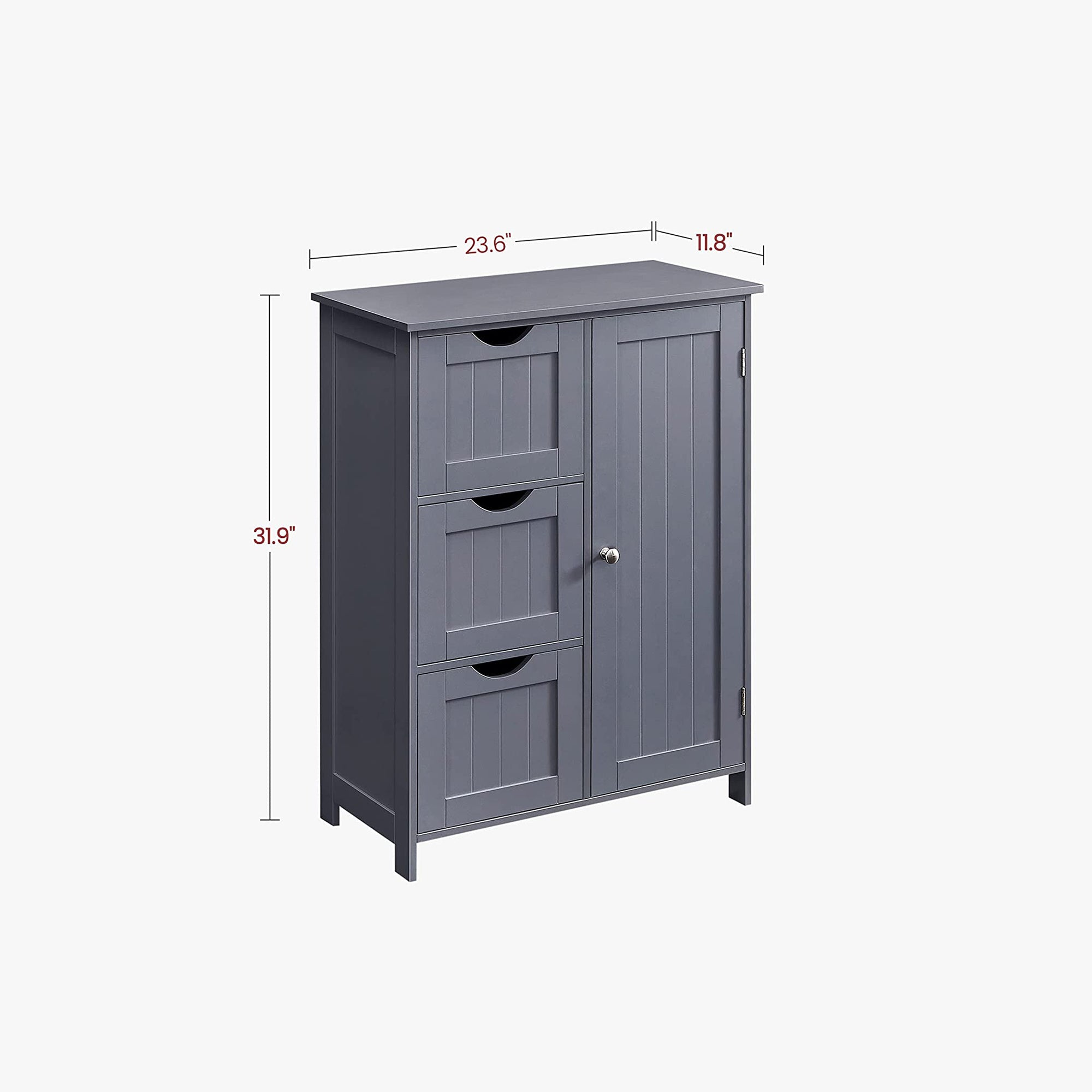 Bathroom storage cabinet - slim freestanding unit - adjustable shelf