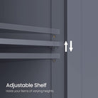 Bathroom storage cabinet - slim freestanding unit - adjustable shelf