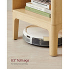 Boho rattan nightstand - bedside table with drawer & shelf - natural finish, 23.6" tall