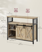 Buffet cabinet cobado collection - sideboard with sliding doors and adjustable shelves