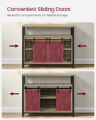 Buffet cabinet cobado collection - sideboard with sliding doors and adjustable shelves
