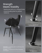 EKHO Collection Dining Chairs – Upholstered Set of 2 – Padded Seat – Metal Legs