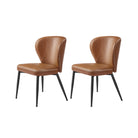 EKHO Collection Dining Chairs – Upholstered Set of 2 – Padded Seat – Metal Legs