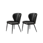 EKHO Collection Dining Chairs – Upholstered Set of 2 – Padded Seat – Metal Legs