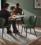 EKHO Collection Dining Chairs – Upholstered Set of 2 – Padded Seat – Metal Legs