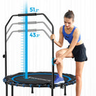 Fitness trampoline – foldable 40" – adjustable handrail – indoor cardio workout
