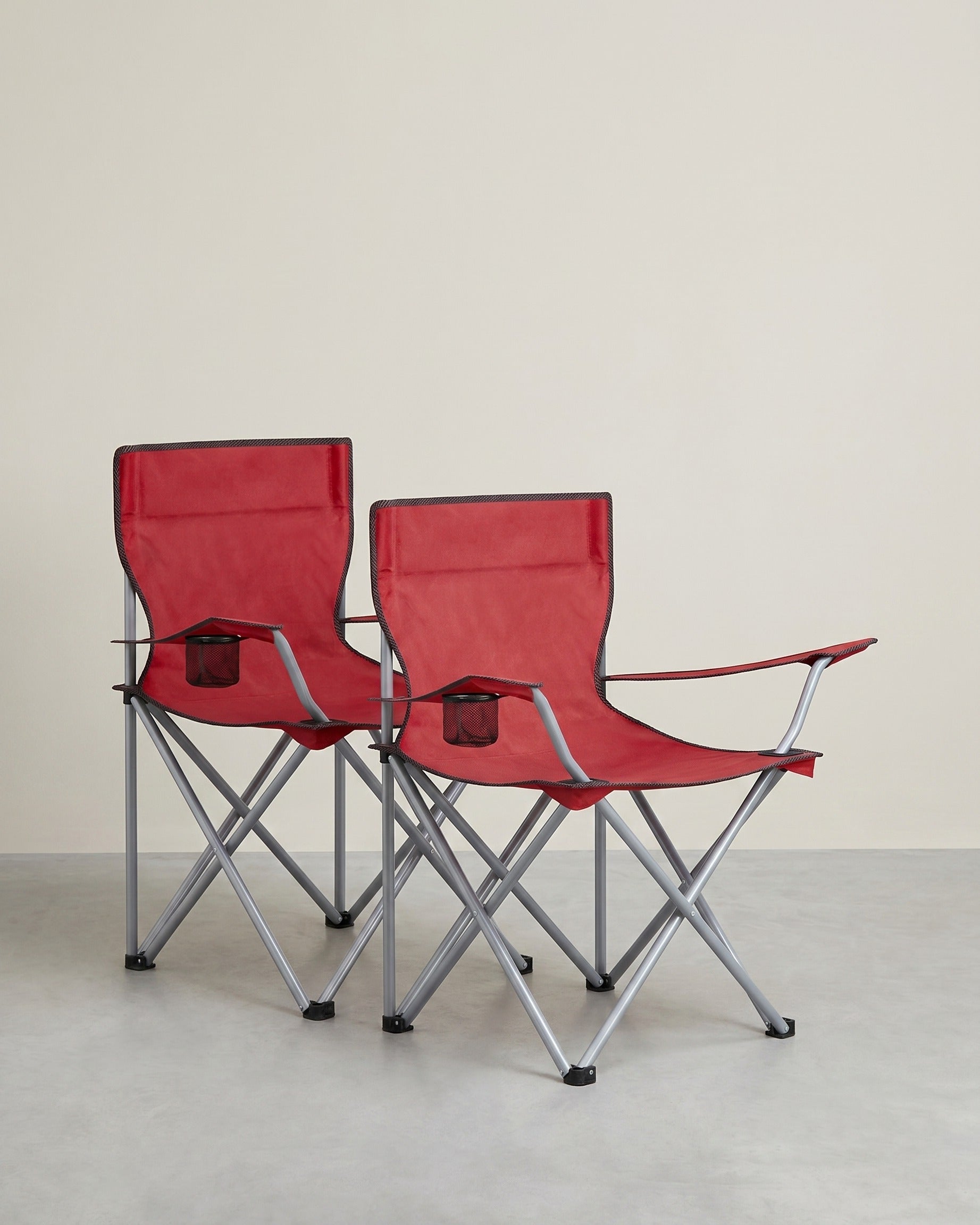 Opvouwbare Kampeerstoelen Set – Lichtgewicht – Met Bekerhouder en Draagtas