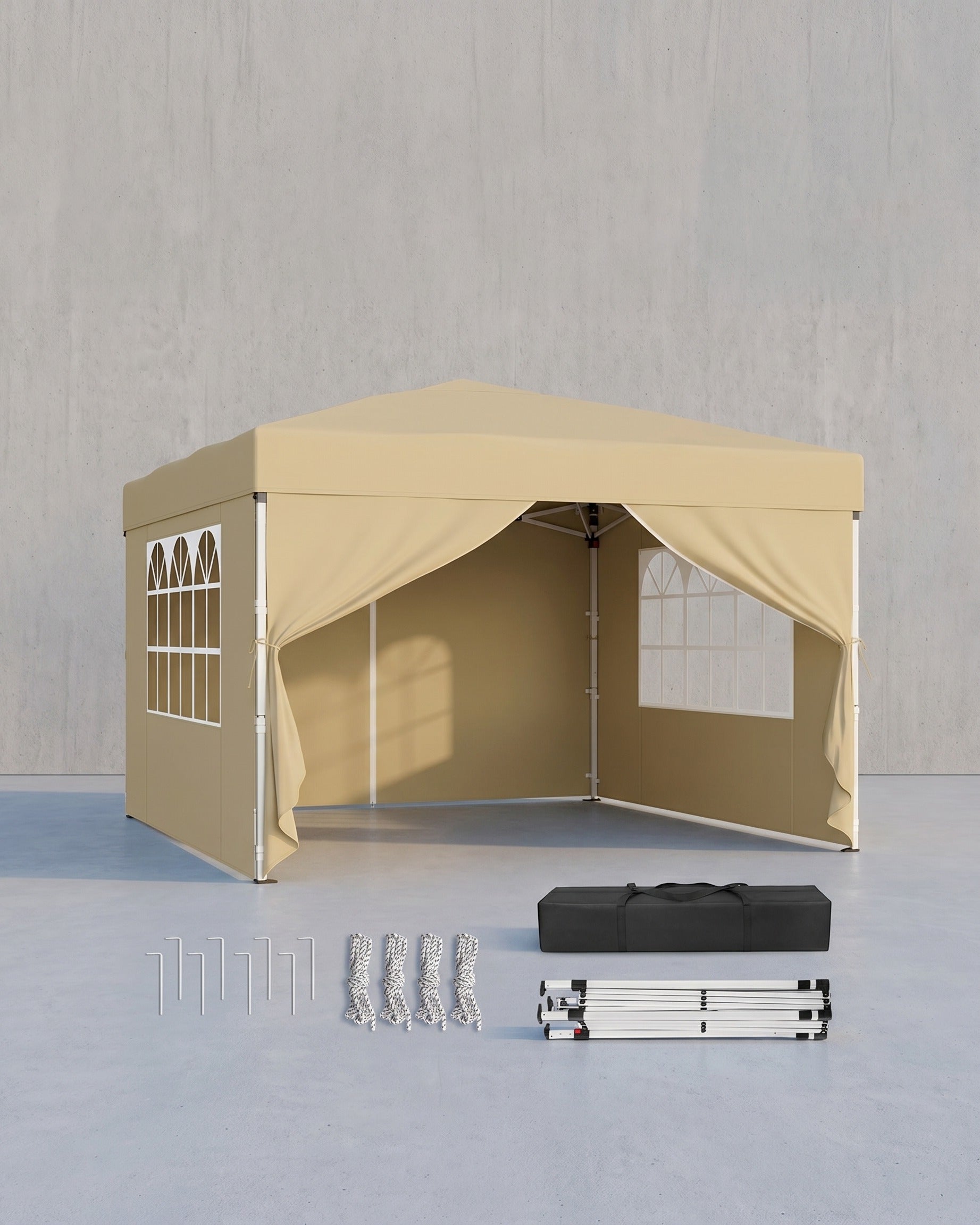 Opvouwbare Partytent – Tuinpaviljoen Met Zijwanden – 3 x 3 m – UV- en Waterafstotend – Met Draagtas
