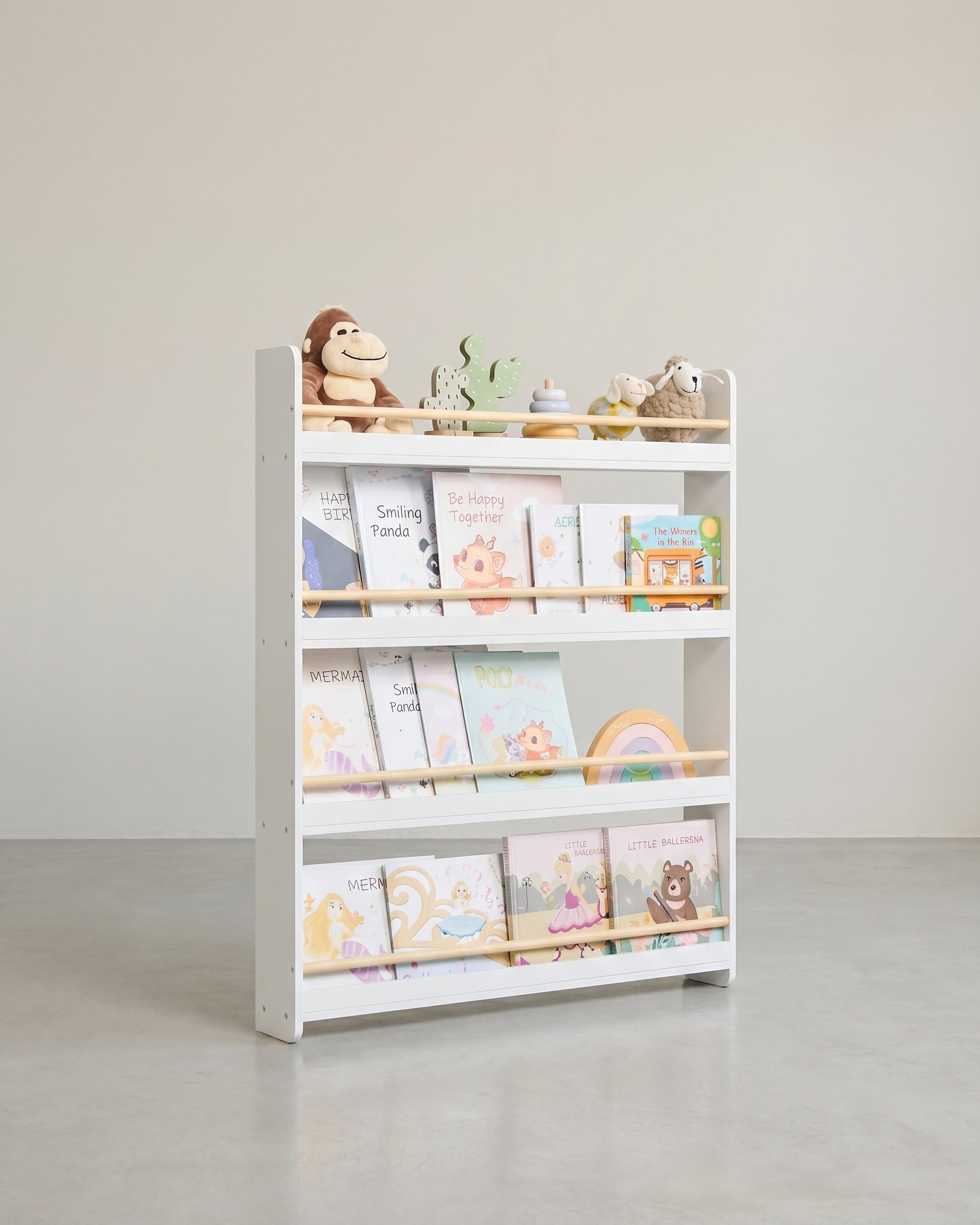 Kinder Boekenkast - 4 Niveaus - Voor Kinderkamer En Speelkamer
