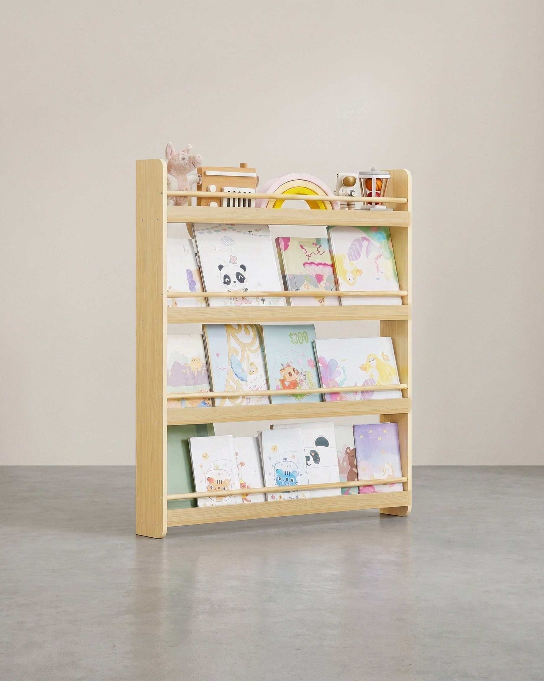Kinder Boekenkast - 4 Niveaus - Voor Kinderkamer En Speelkamer