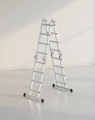 Aluminium Vouwladder - Multifunctionele Ladder - 6 - in - 1 Trapladder - 150 kg Draagvermogen - De Vries Meubels