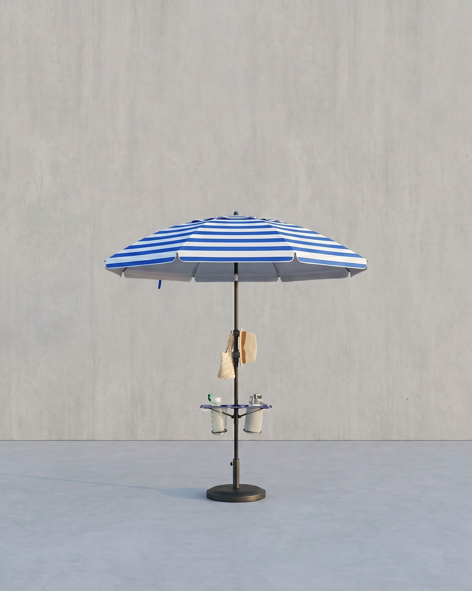 Strandparasol met Opbergruimte – Ø160 of 200 cm – Verstelbaar – UPF 50+ UV-bescherming – Inclusief Draagtasje