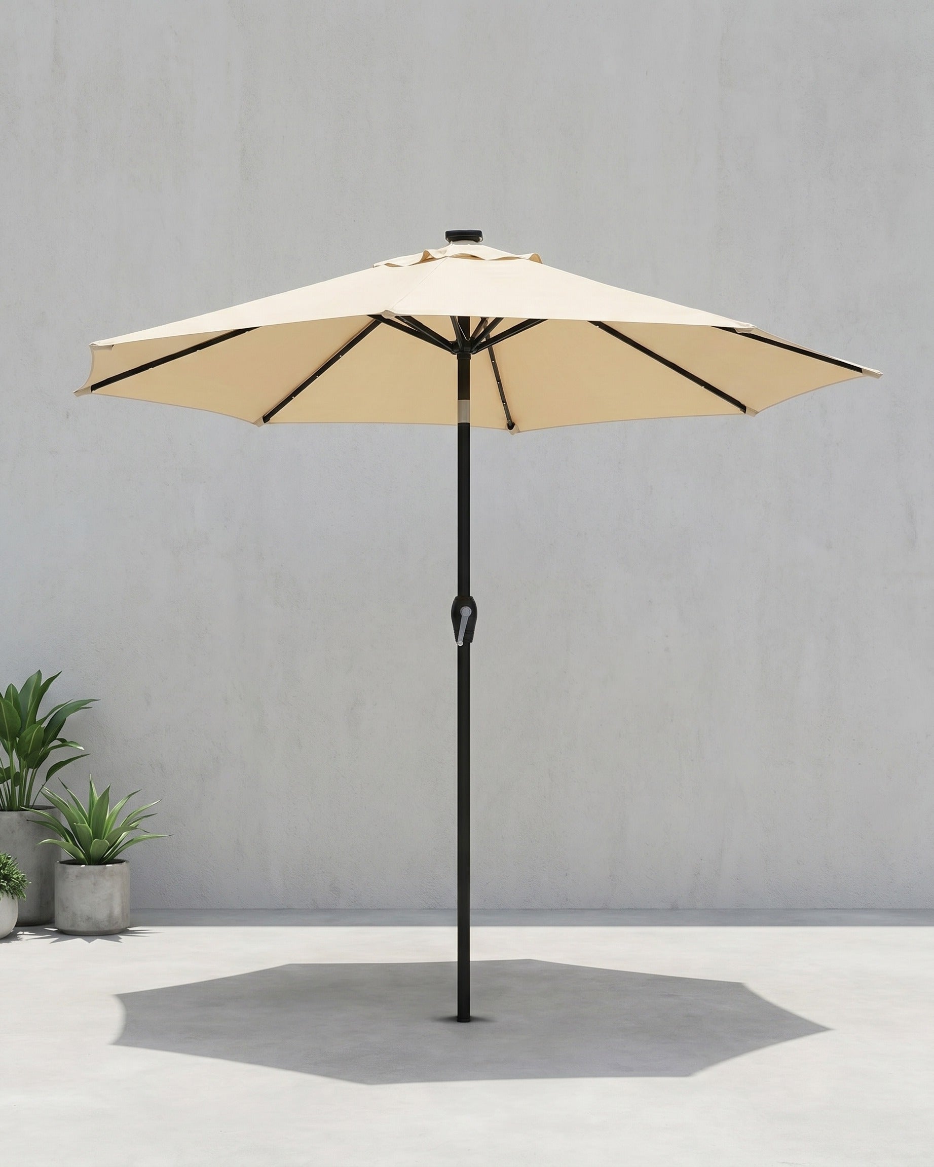 Solar LED Parasol Ø 2.7 of 3 Meter - Tuinparasol met Kantelfunctie
