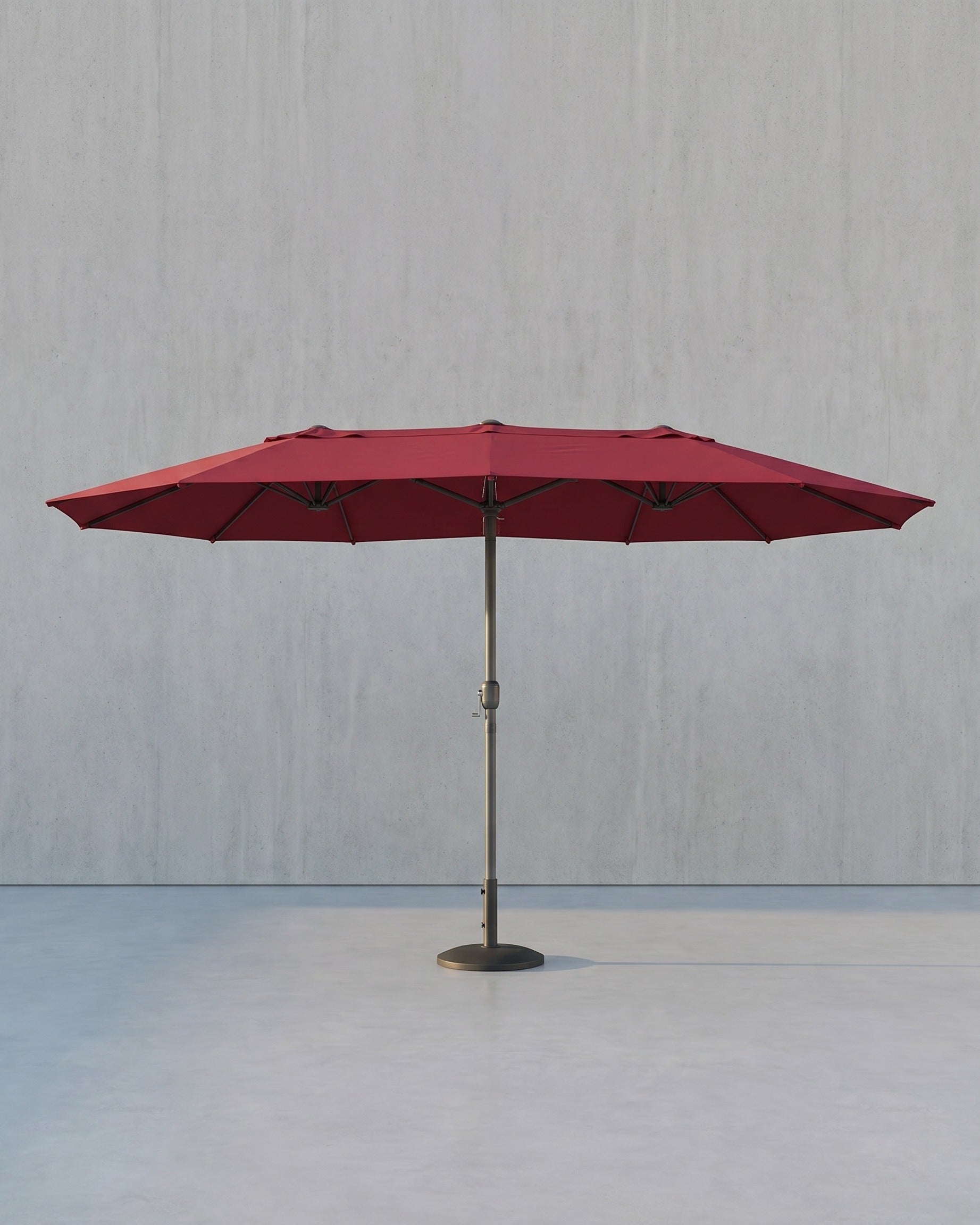 Dubbele Parasol 394 x 200 cm – UV-bescherming UPF 50+ – Met Kurkelslinger – Beige of Grijs
