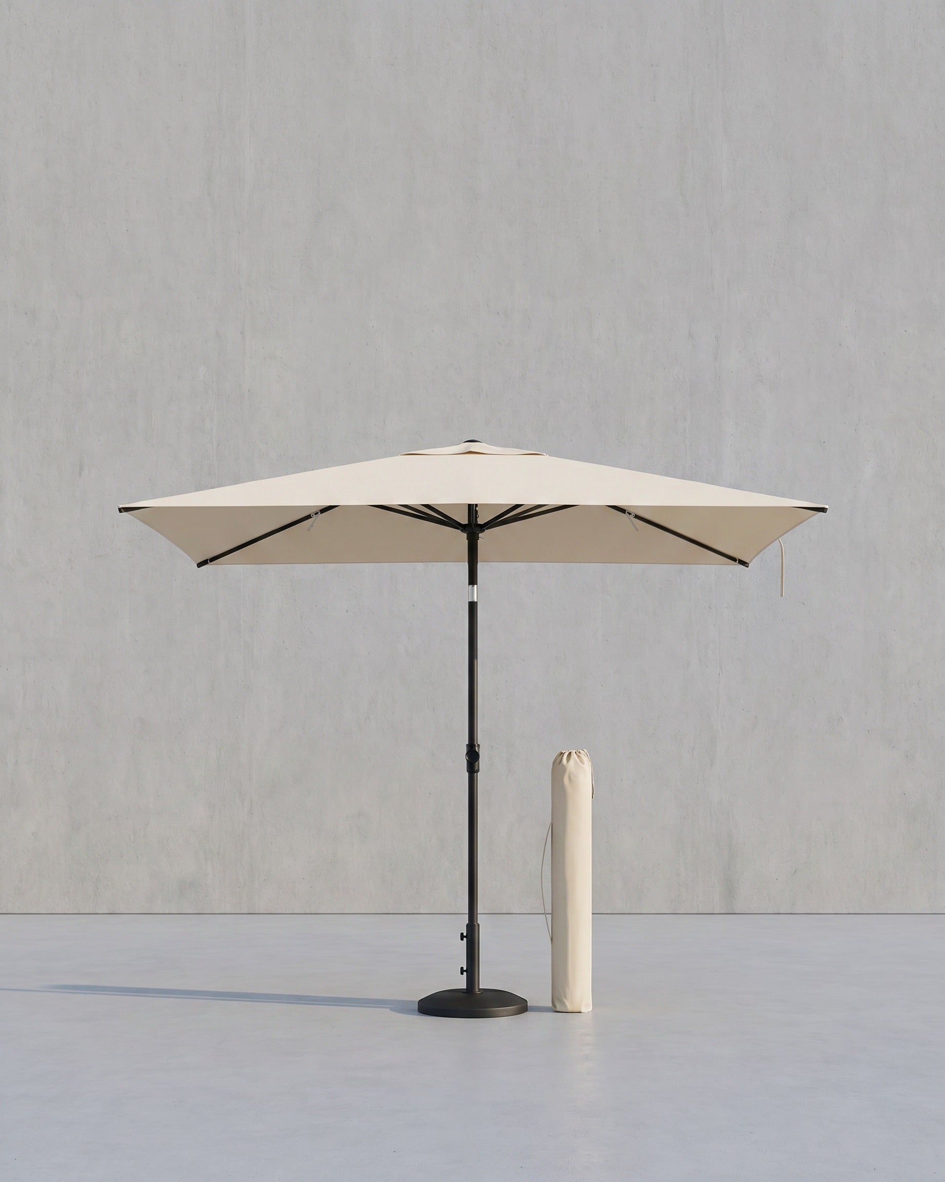 Rechthoekige Parasol – Kantelbaar 30° – UPF 50+ Zonbescherming – Met Draagtas – Voor Balkon, Tuin Of Strand