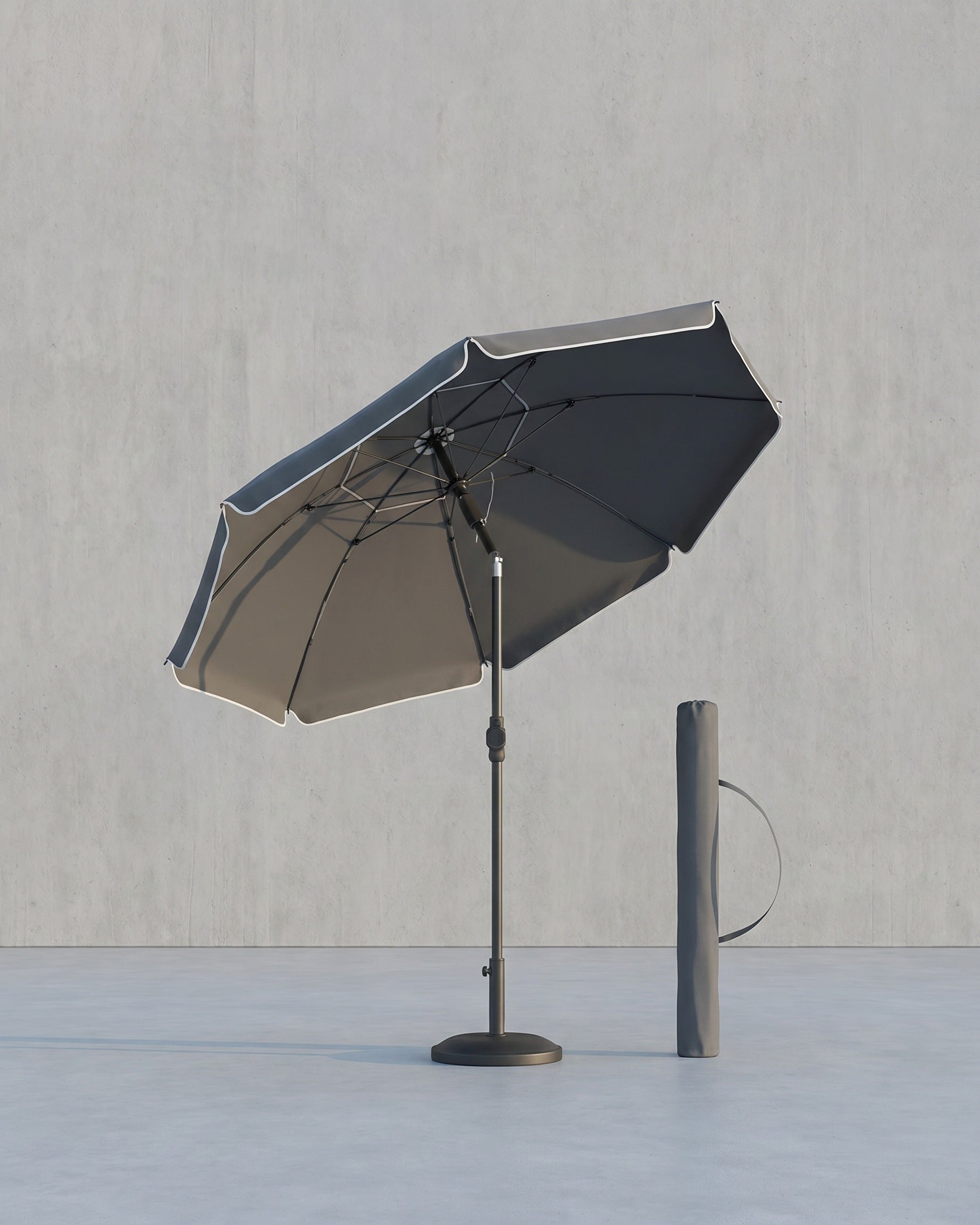 Tuinparasol Ø 160 / 200 cm – Kantelbaar – In Hoogte Verstelbaar – UPF 50+ – Met Draagtas – Zonder Standaard