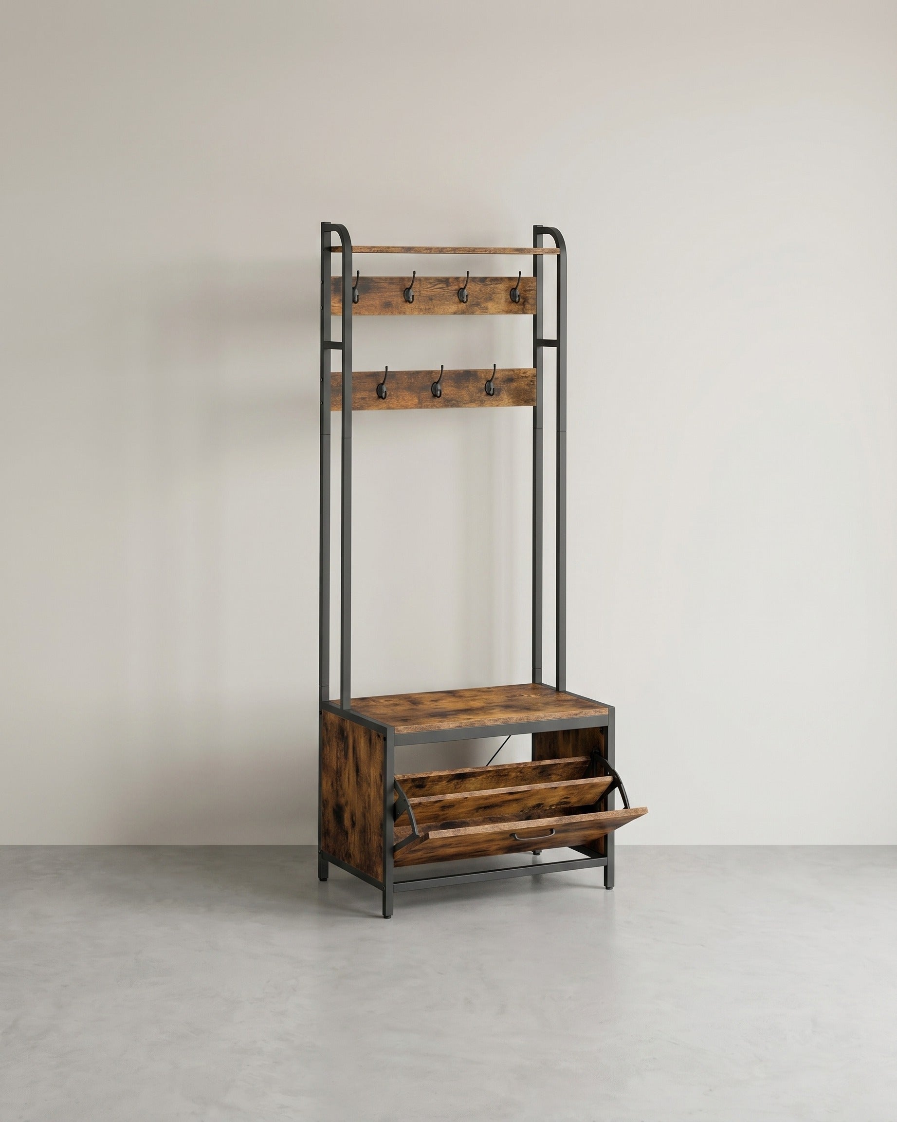 Multifunctionele halgarderobe met schoenenkast - Kapstok - De Vries Meubels