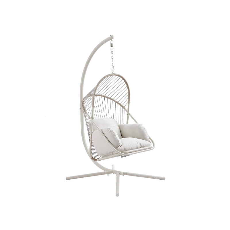 Hanging Chair, Steel Frame, Cushion, Indoor/Outdoor