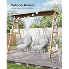 Hanging chair – boho hammock style – large cushion – max 264 lb