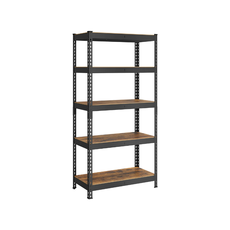 Heavy-Duty 5-Tier Garage Shelf, Adjustable, Boltless, Divides into 2 Units, 29.5"/35.4"