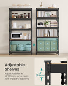 Heavy-Duty 5-Tier Garage Shelf, Adjustable, Boltless, Divides into 2 Units, 29.5"/35.4"