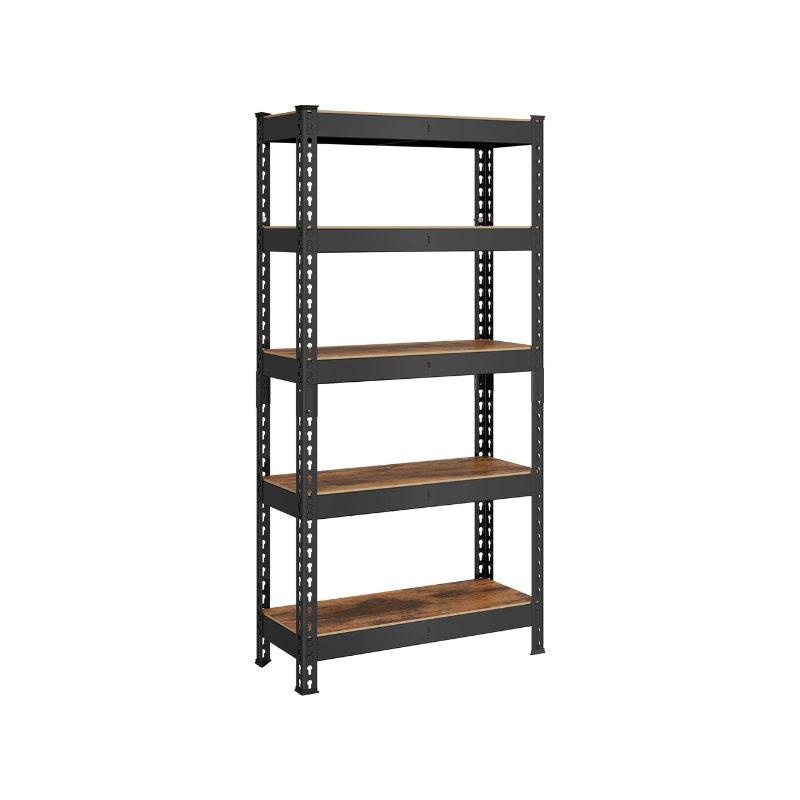 Heavy-Duty 5-Tier Garage Shelf, Adjustable, Boltless, Divides into 2 Units, 29.5"/35.4"