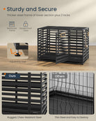 Heavy-Duty Dog Crate – Expandable Steel Kennel – 2 Sizes Available with Wheels and Tray