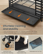 Heavy-Duty Dog Crate – Expandable Steel Kennel – 2 Sizes Available with Wheels and Tray