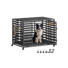 Heavy-Duty Dog Crate – Expandable Steel Kennel – 2 Sizes Available with Wheels and Tray