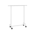 Heavy-duty clothes rack with extendable rod – rolling garment rack with lockable wheels – max load 286.6 lb