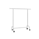 Heavy-duty clothes rack with extendable rod – rolling garment rack with lockable wheels – max load 286.6 lb