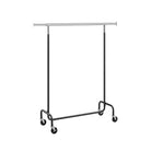 Heavy-duty clothes rack with extendable rod – rolling garment rack with lockable wheels – max load 286.6 lb