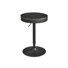 Height-Adjustable Bar Table, Hidden Storage, 23.1" Dia., 32.7"–41.3" H, Round