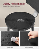 Industrial bar stools – set of 2 – rustic brown – 28.7" seat height