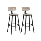 Industrial bar stools – set of 2 – rustic brown – 28.7" seat height