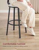 Industrial bar stools – set of 2 – rustic brown – 28.7" seat height