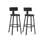 Industrial bar stools – set of 2 – rustic brown – 28.7" seat height