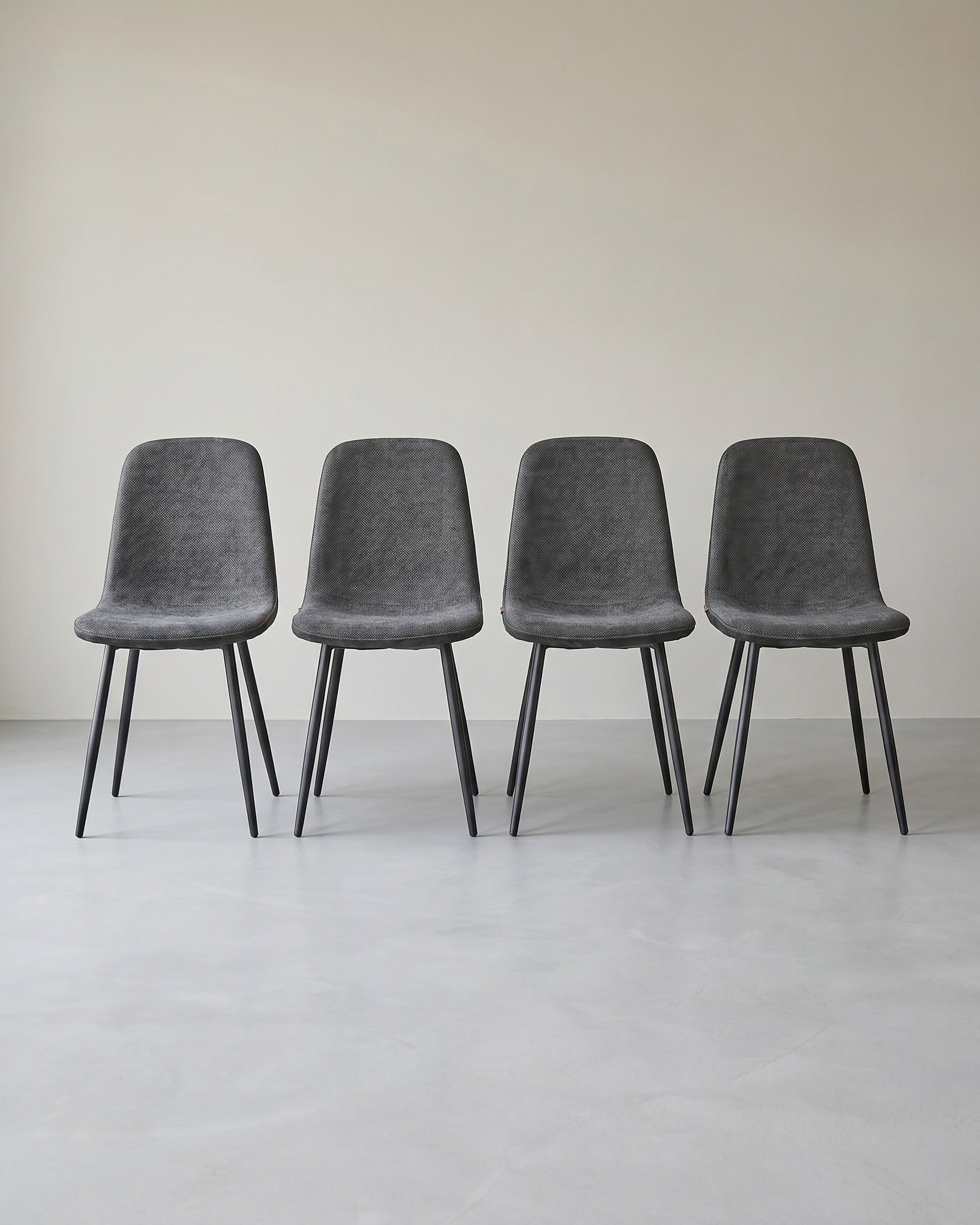 Set van 4 Eetkamerstoelen – Chenille & PU – Elegant en Comfortabel