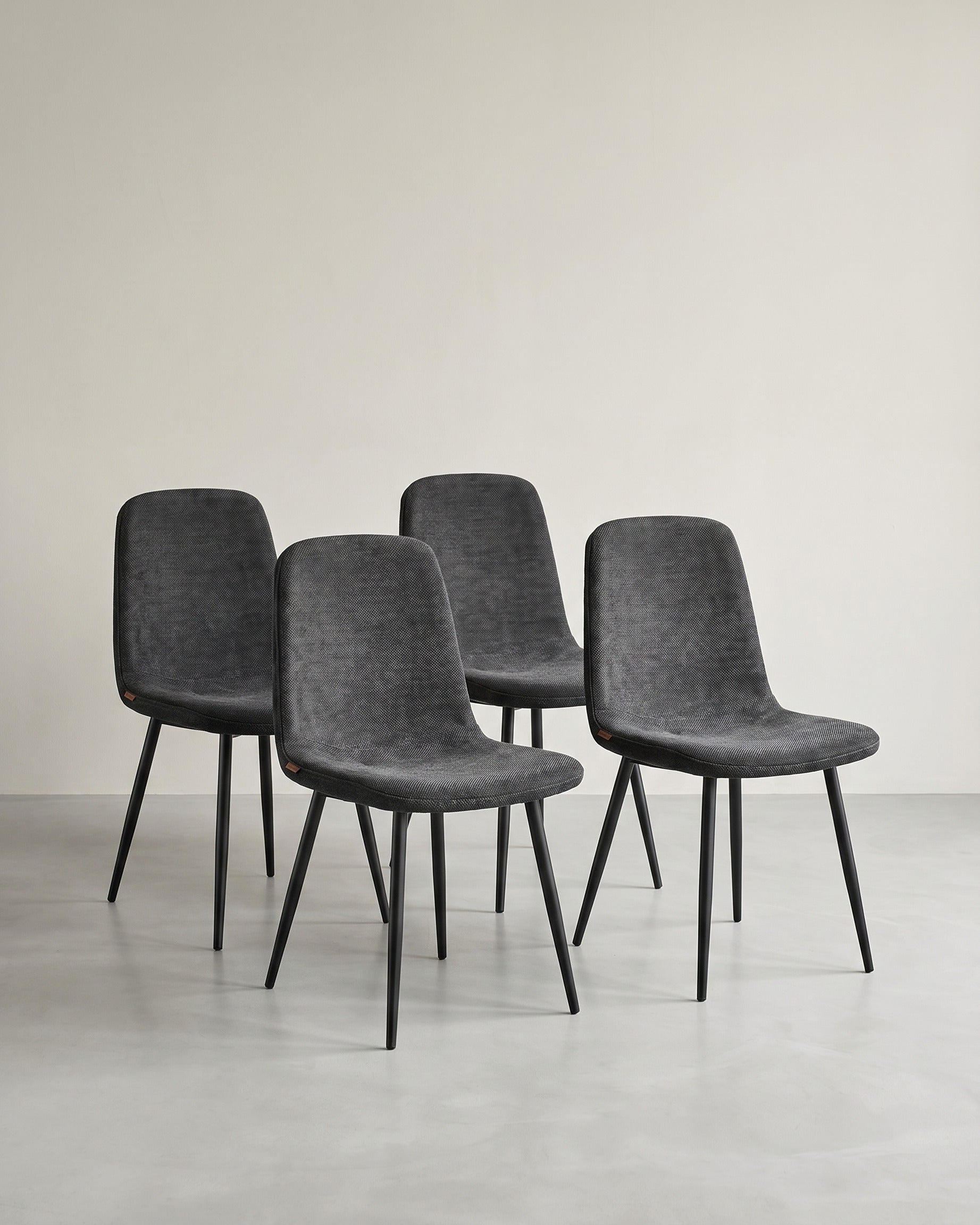 Set van 4 Eetkamerstoelen – Chenille & PU – Elegant en Comfortabel