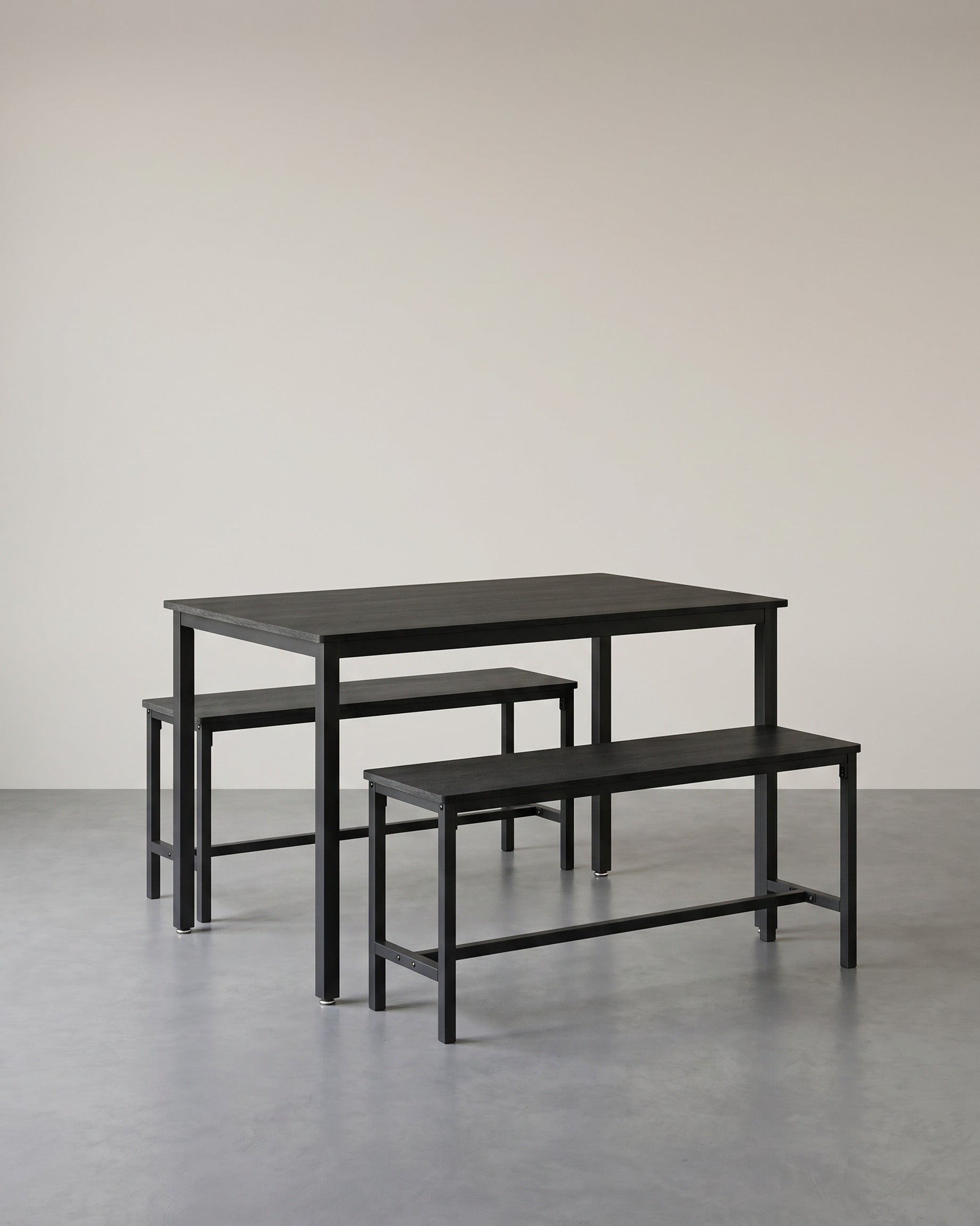 Eettafel Set - Eettafel met 2 Bankjes - Keukenset met 2 Eetstoelen