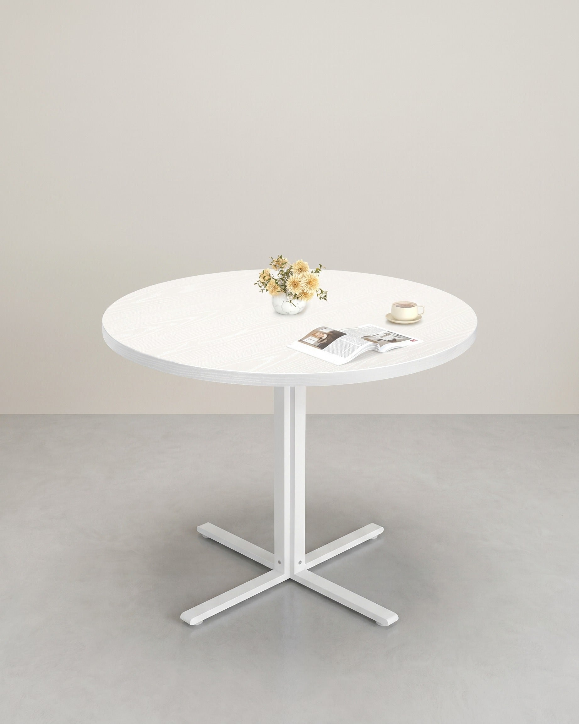 Ronde Eettafel Ø 80 cm – Moderne Landhuisstijl – Hittebestendig & Waterafstotend