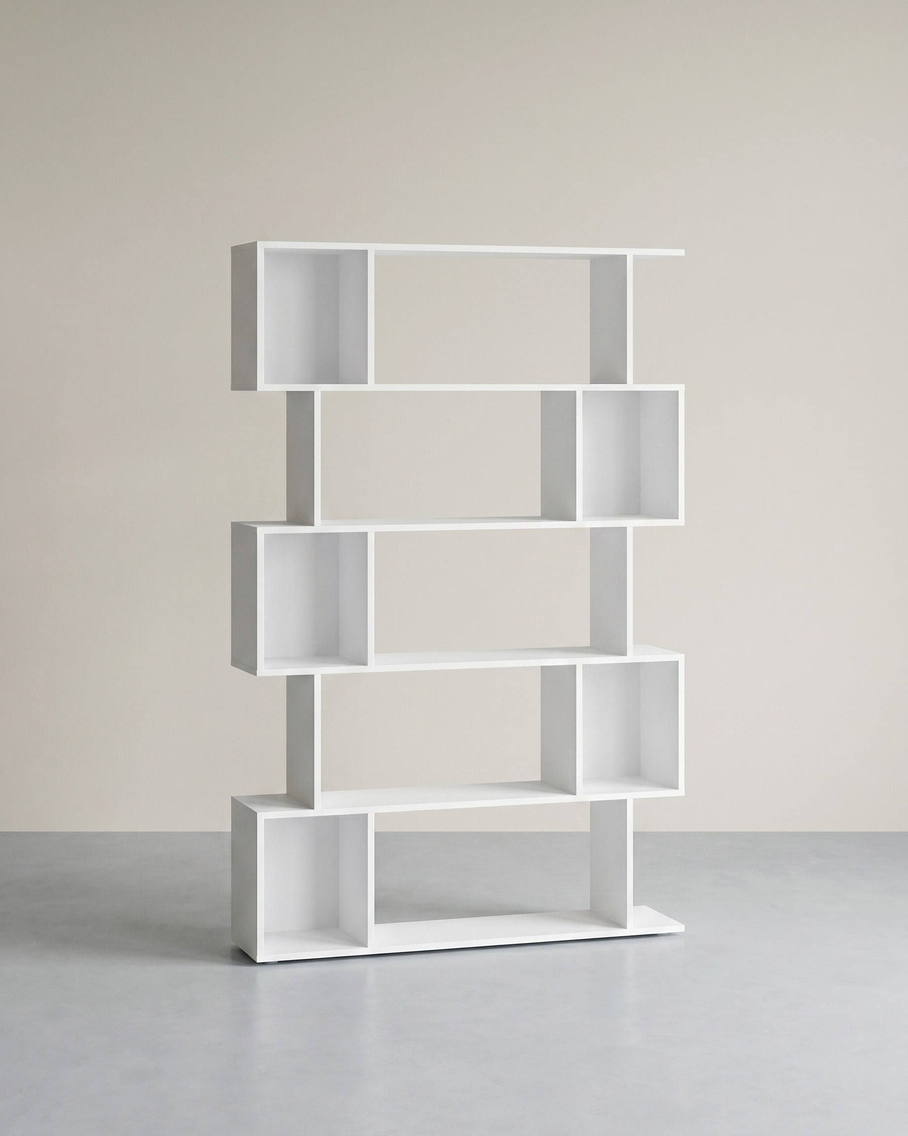 Boekenkast – S-vormig Design – 5 Niveaus – 90 cm Breed – 30 kg Draagvermogen per Niveau