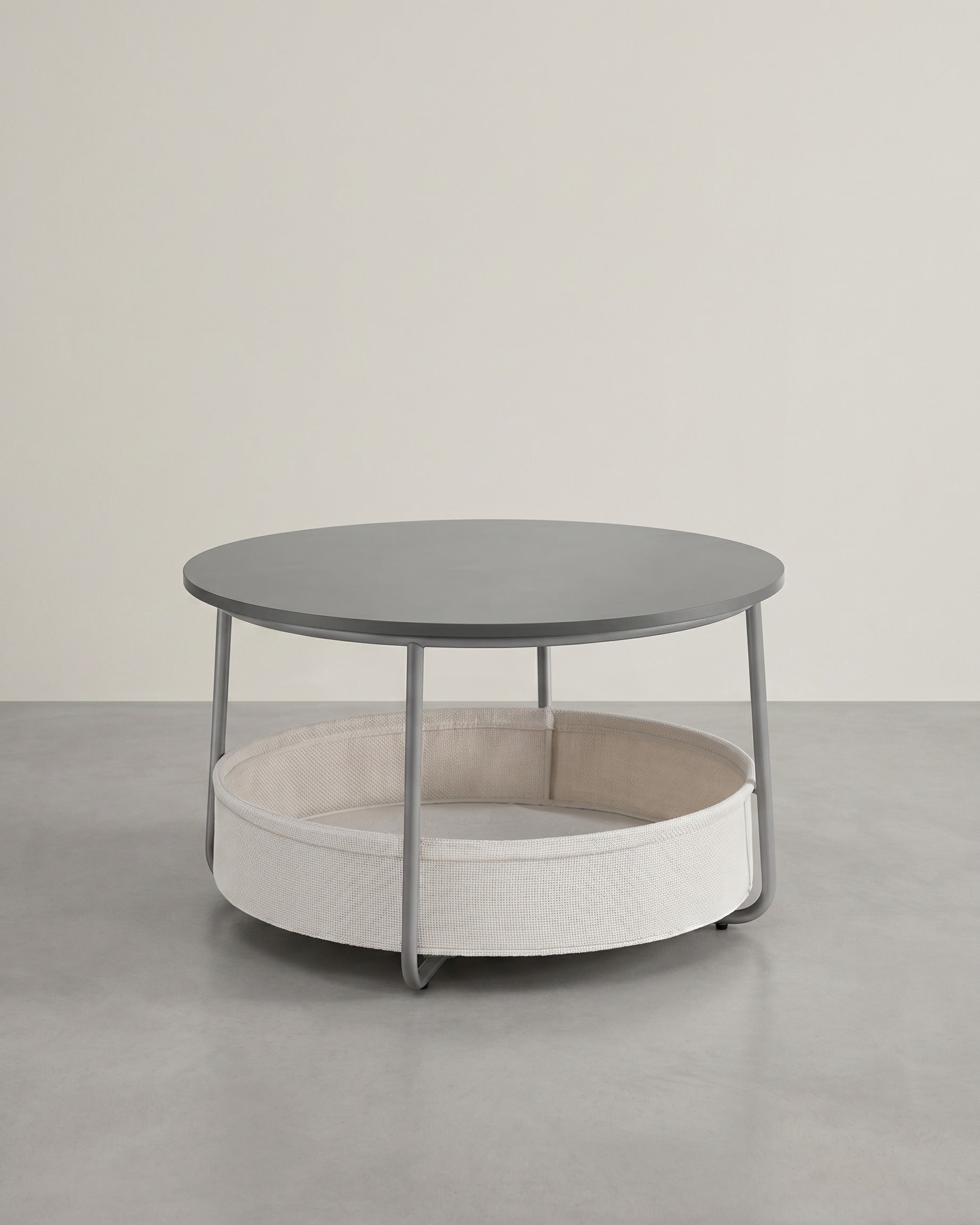 Ronde Salontafel met Opbergmand - Stijlvol en praktisch - 75 cm