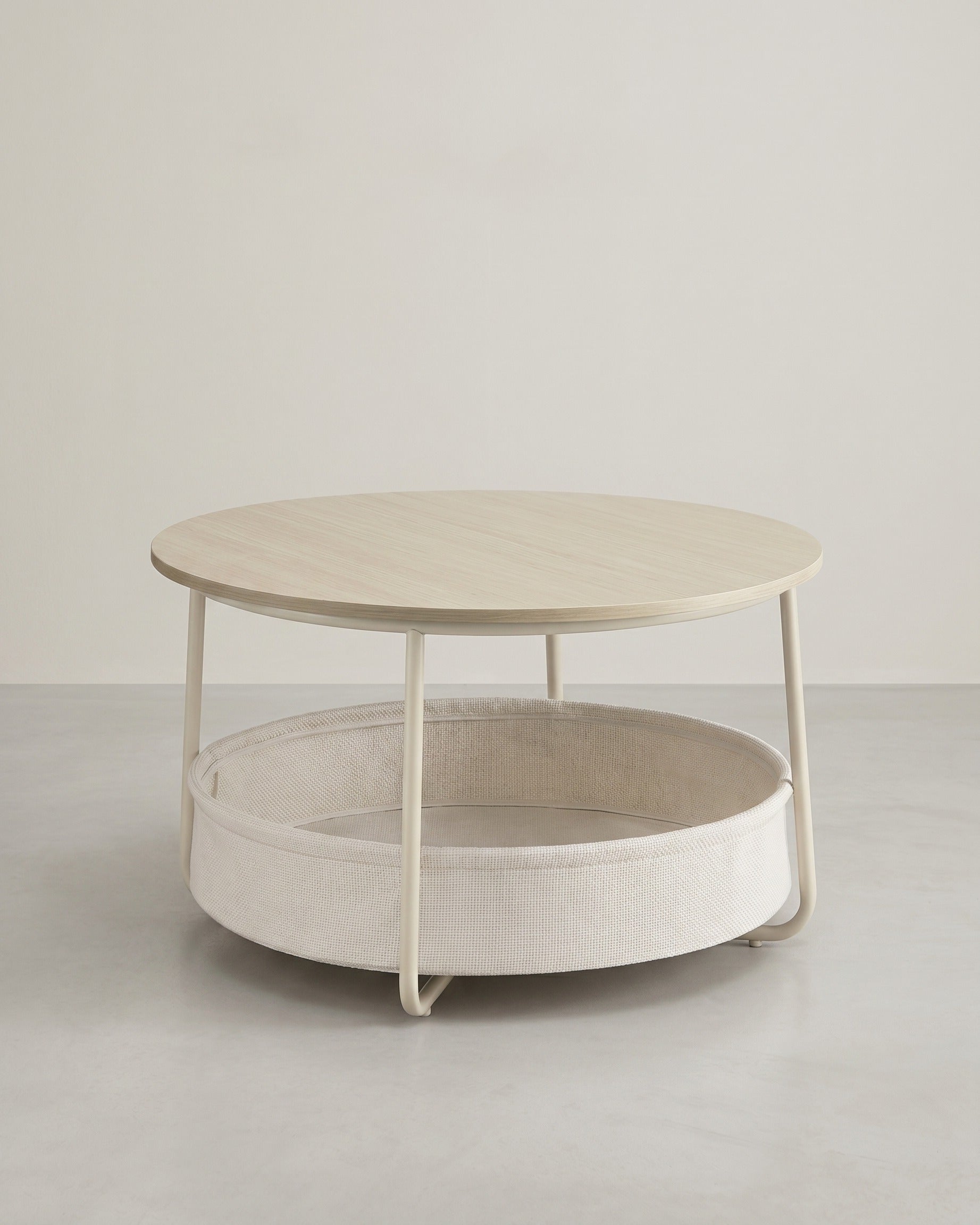 Ronde Salontafel met Opbergmand - Stijlvol en praktisch - 75 cm