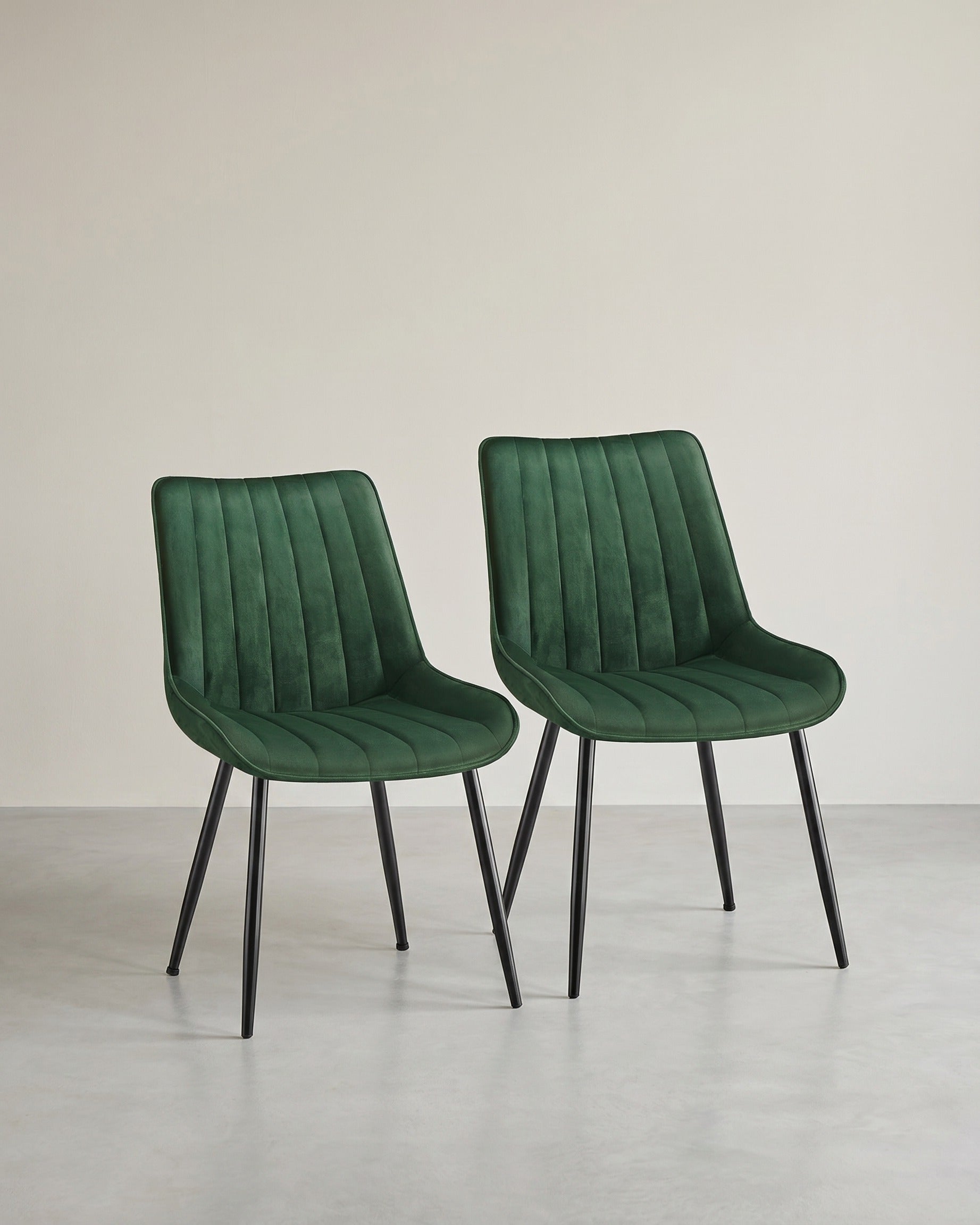 Eetkamerstoel Set Van 2 – Ergonomisch Ontwerp – Comfortabele Bekleding – Stalen Poten